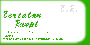 bertalan rumpl business card